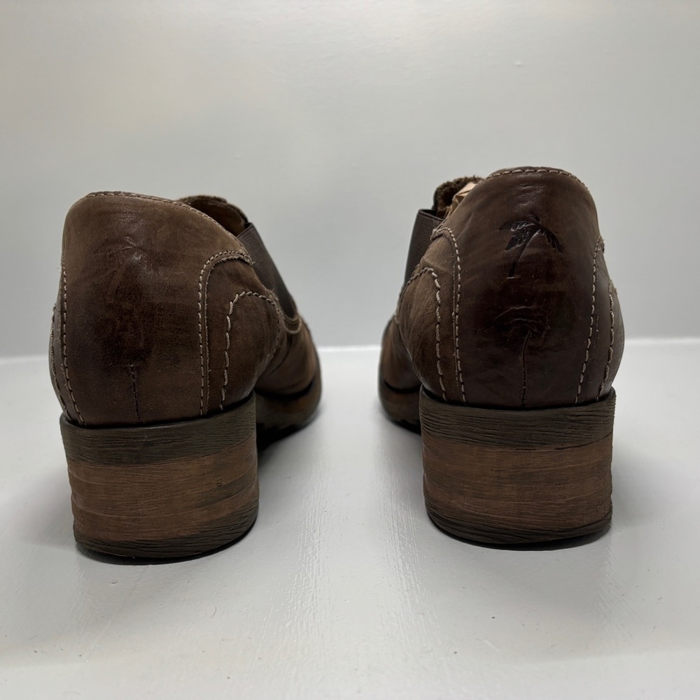 Dromedaris Brown Leather Slip-On Comfort Shoes Women’s EU 41 / US 10 Lug Sole - Picture 7 of 8